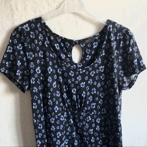 Shift dress Cute dainty floral blue white & navy